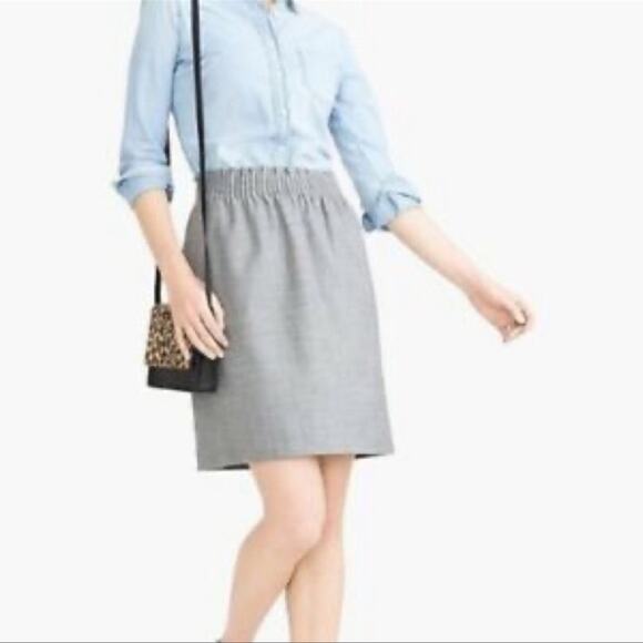 J. Crew Gray Sidewalk Wool Blend Mini Skirt Size 2 - Picture 4 of 7